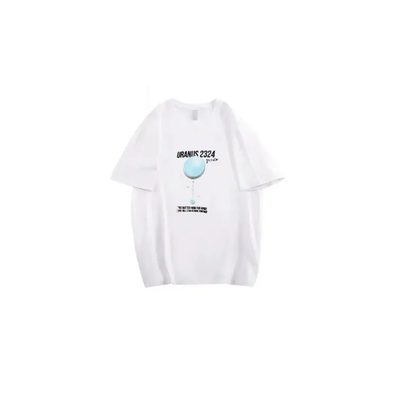 2025 فيلم أورانوس 2324 FreenBecky نفس تي شيرت بأكمام قصيرة اتجاهات الموضة الصيف القطن الخالص الاتجاه غير رسمي فضفاض #3