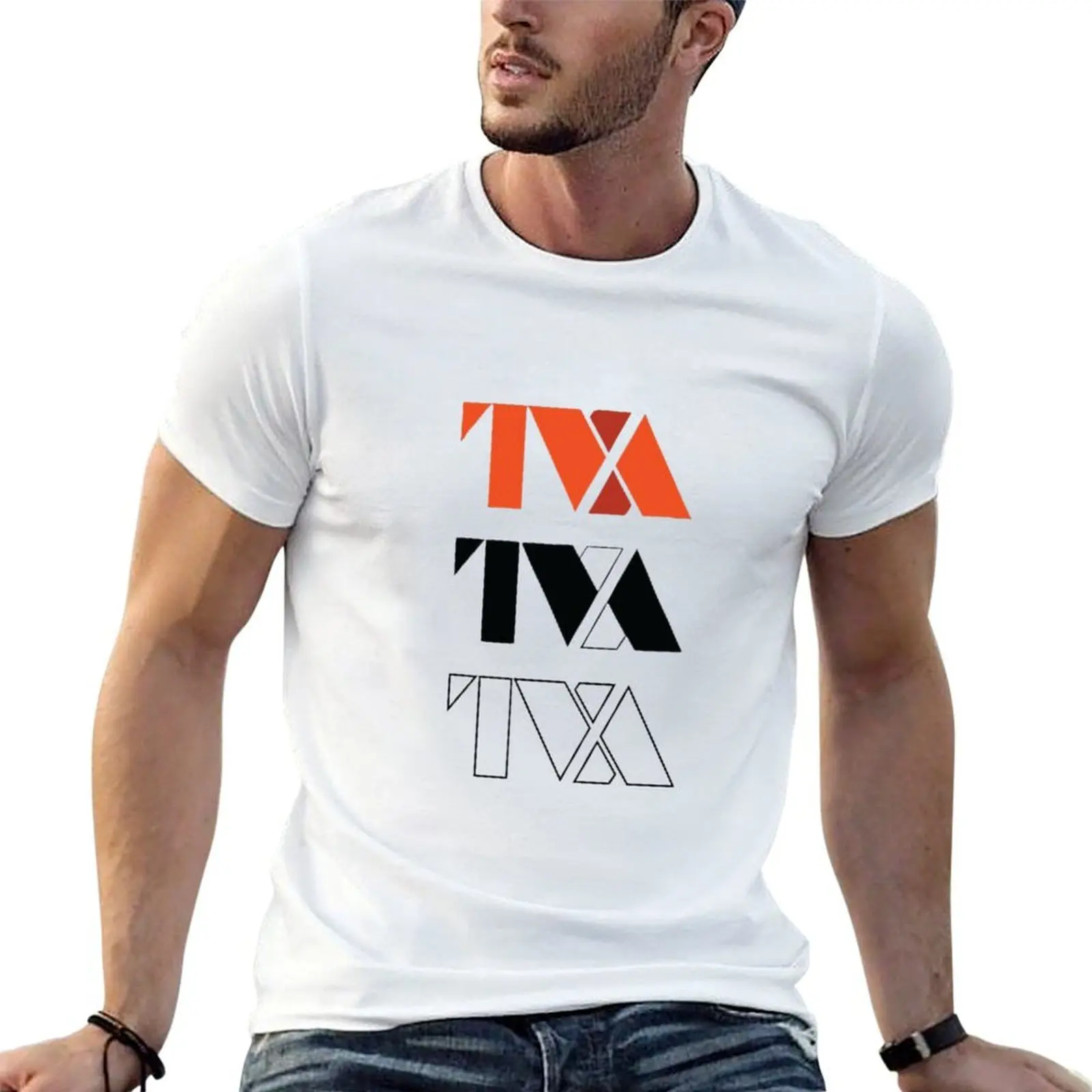 Camiseta tva, time variance authority, camisetas divertidas, camisetas de algodón para hombre, paquete de camisetas blancas