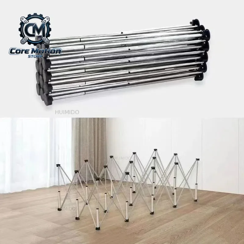 Adjustable 73-82cm Foldable Spider Leg  Stainless Steel Portable Work Desk Rack Sawhorse Support Quick Telescopic Workbench