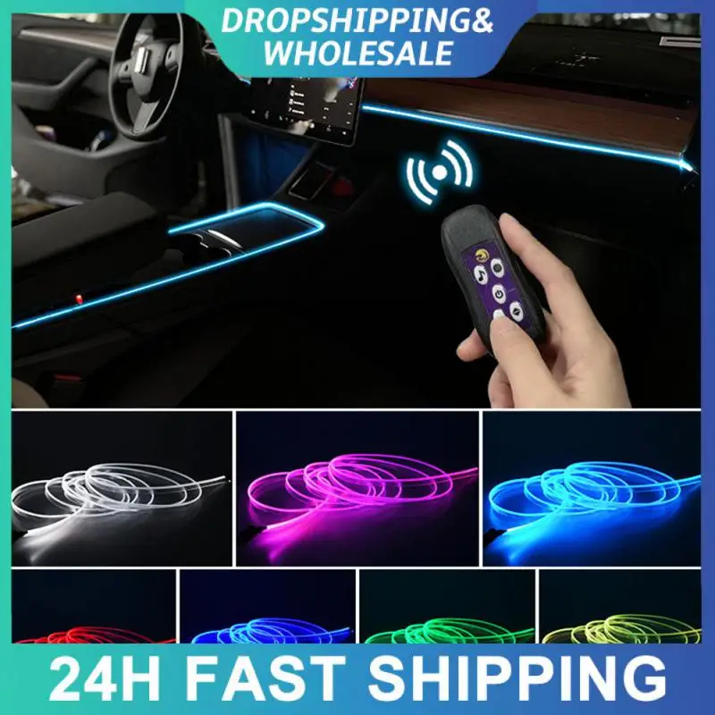 Universal Car Led Interior Atmosphere Light Portable Car Interior Accessories Neon Light Practical Car Supplies Led Lamp Durable