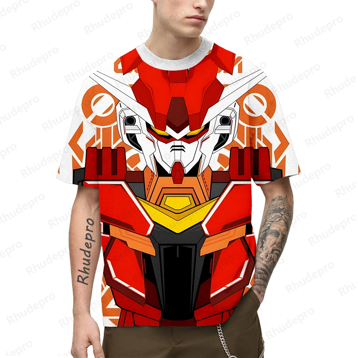 Gundam-camisetas de Cosplay para hombre, ropa de calle de gran tamaño, Hip Hop, modelo, regalo, tendencia, 2024