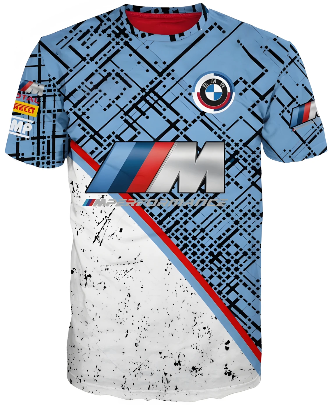 

BMW Printed Fashionable Unique Cool Trendy Street Vitality Sports Cycling Racing Loose And Comfortable Men's Summer T-Shirt