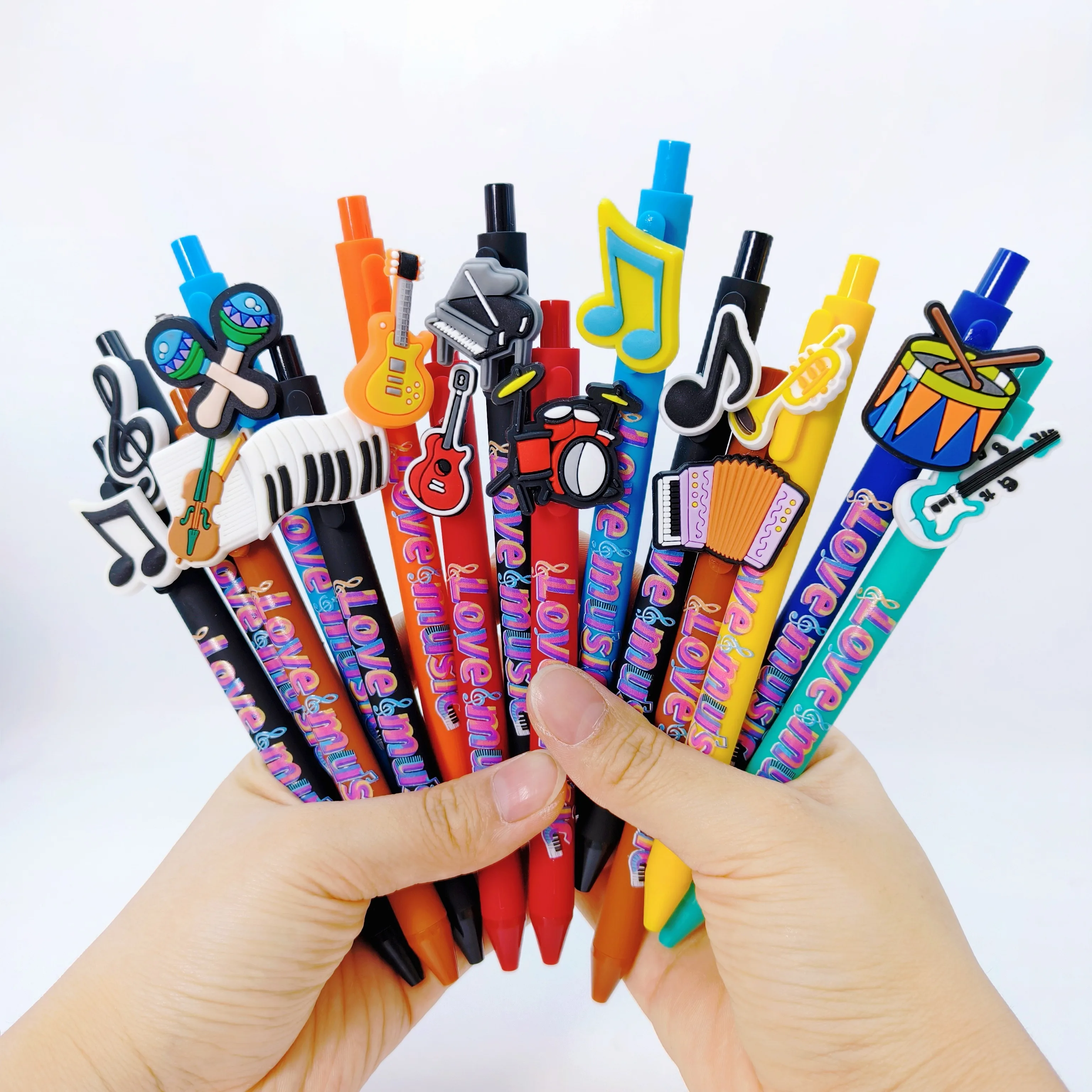 

15PCS/20PCS Love Music Ballpoint Pen Music Instrument Theme Ballpoint Pen Student Signature Ballpoint Pen