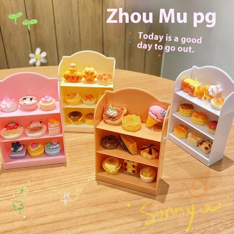 1 قطعة 1/12 دمية البلاستيك مصغرة سوبر ماركت الجرف عرض صغير حامل تخزين الرف المشهد ديكور لعبة بيت الدمية الملحقات