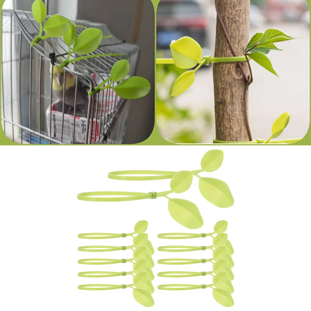 

Зажимы для растений в форме листа, зеленые, гибкие, регулируемые, для поддержки растений в саду