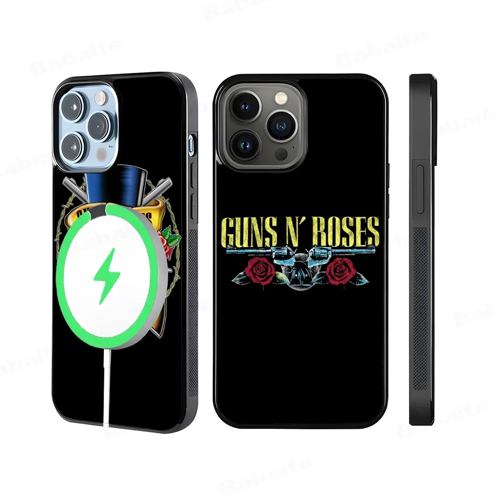 

Guns N Roses-GNR Rock Band Phone Case Magnetic Case For iPhone 16 14 13 12 11 15 Pro Max Plus For Magsafe Wireless Charge Cover