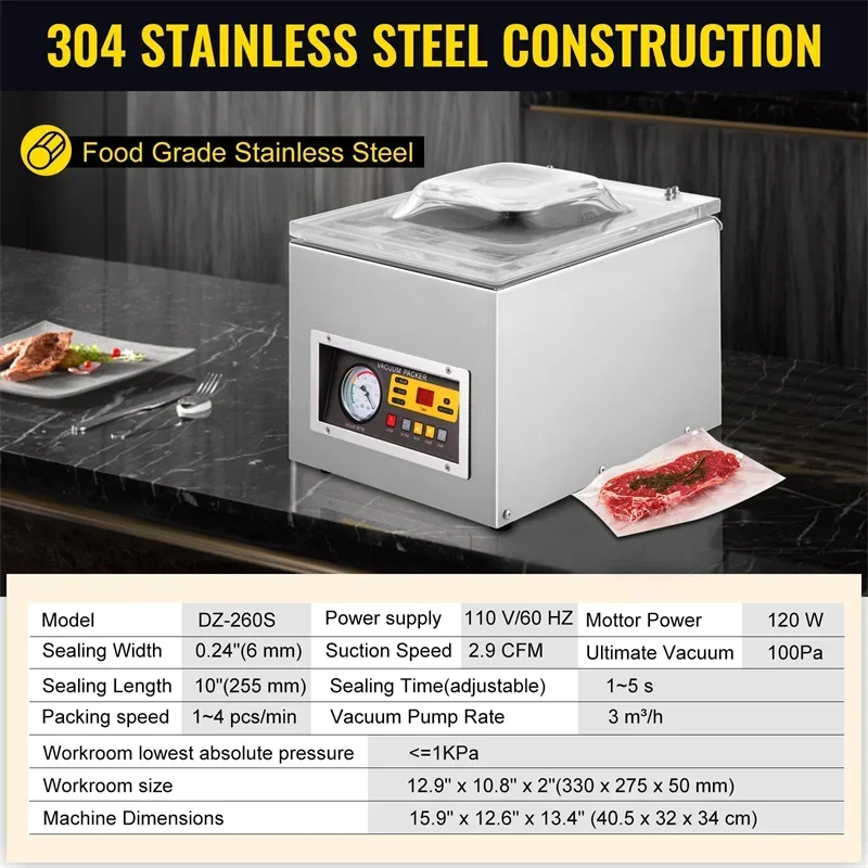 Vacuum Packing Machine for Rice Meat Packaging Sous Vide Vacuum Sealer Vacuum Packing Machine Premium