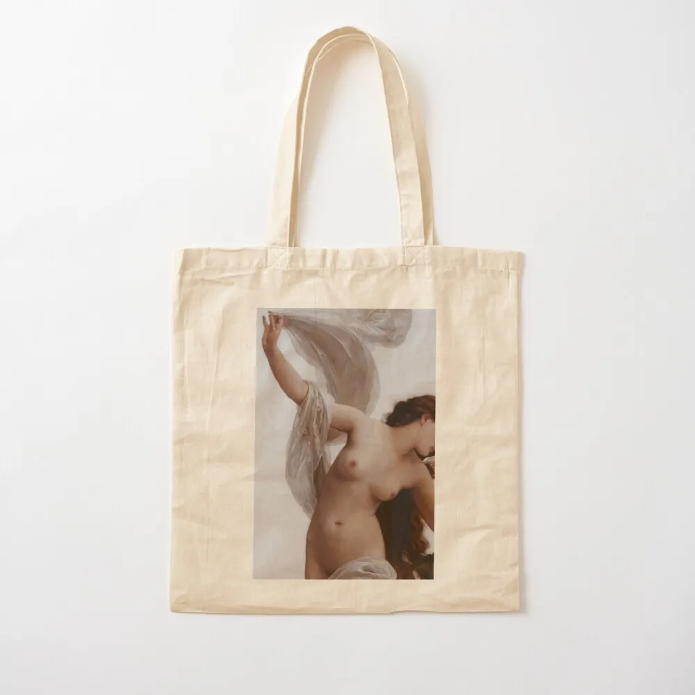 Bouguereau Morning Day painting detail Tote Bag bags for women Shopper bag