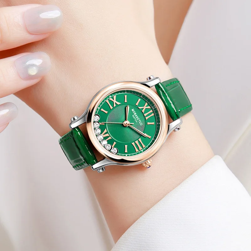 Luxury Fashion Women Watch Set Colourful PU Leather Strap Ladies Quartz Wristwatch Alloy For Ladies Gift Relogio Feminino