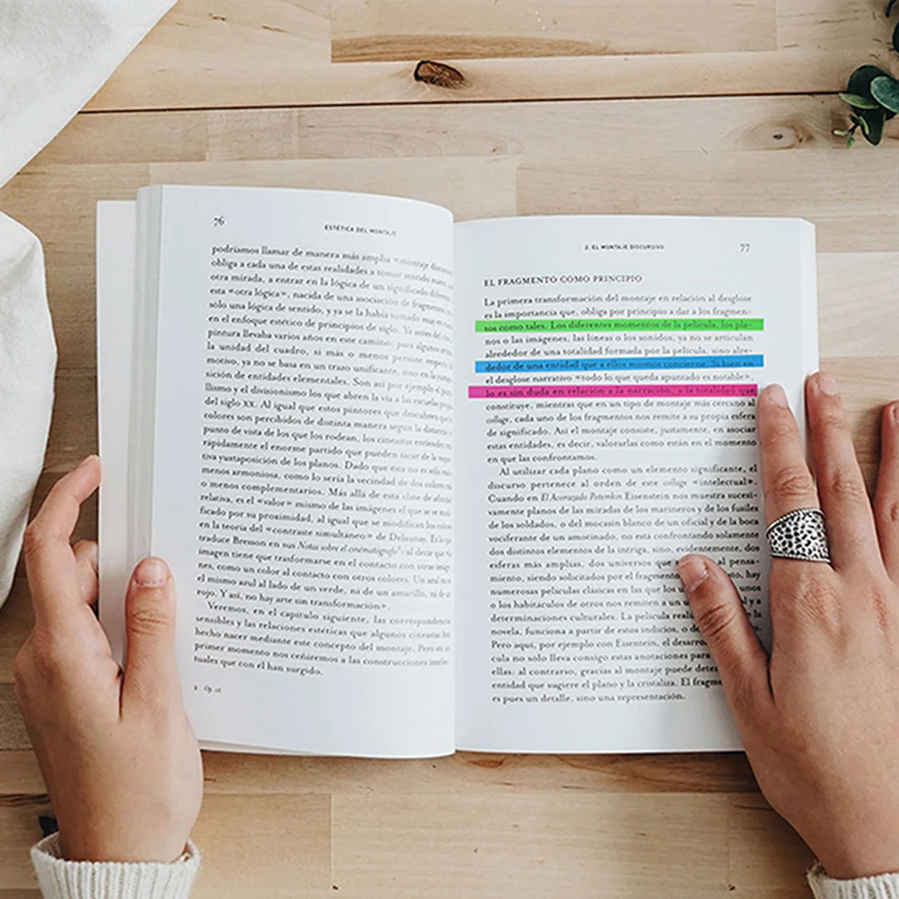 

5 Sets Colorful Highlighter Tape Notes Tags Page Markers Book Fluorescent Notebook Tabs Annotating Strips ReadingMarkers
