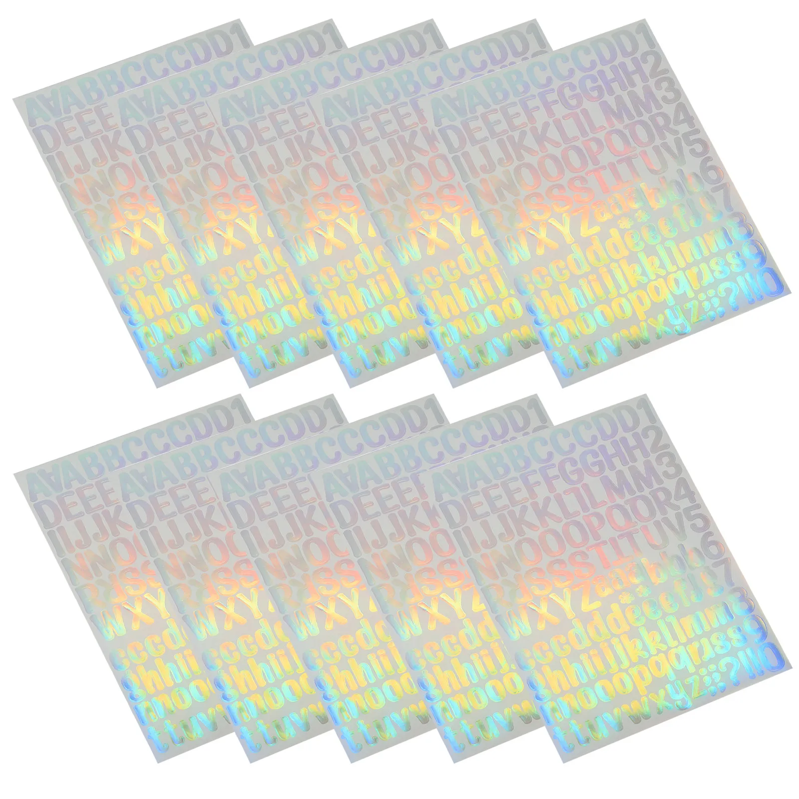 

10 Sheets Vinyl Letter Number Stickers Waterproof Weatherproof Removable No Residue Shiny Alphabet Decals for Mailbox Car