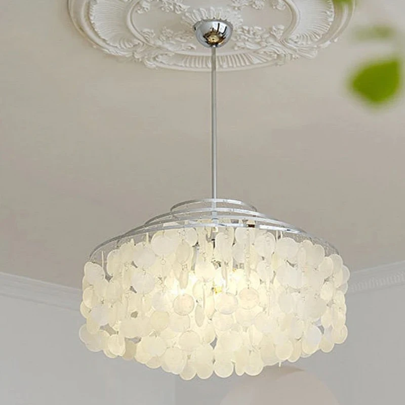 

Современная французская ретро люстра в виде ракушки для столовой, скандинавский минималистичный подвесной светильник для гостиной, спальни, лестницы