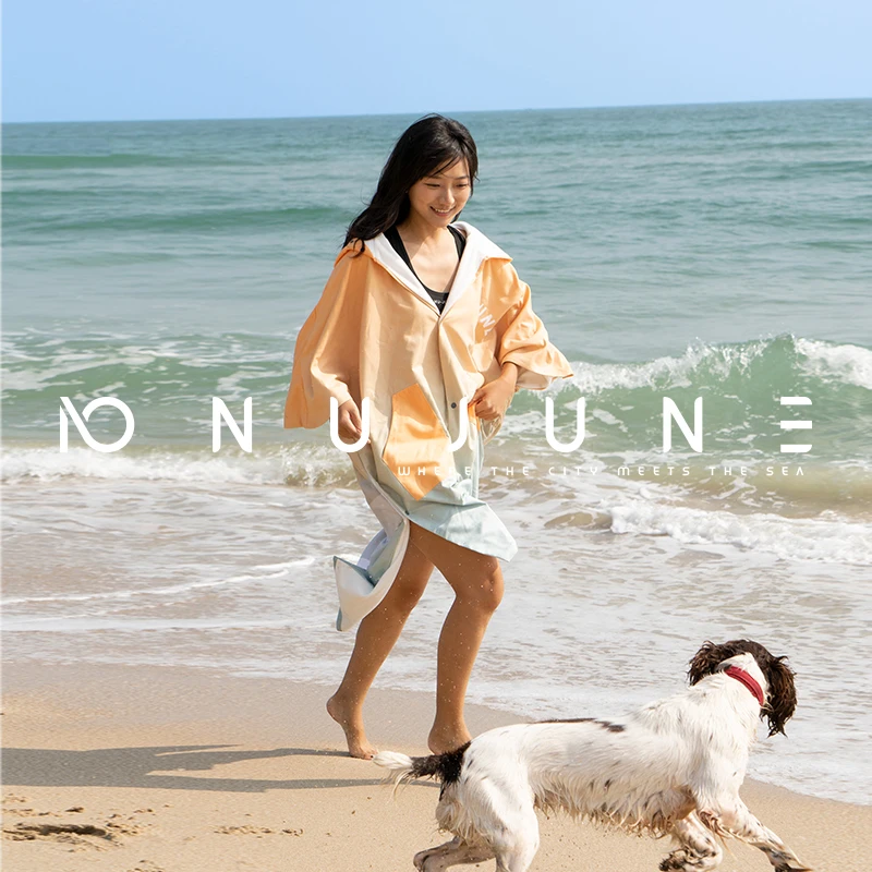 nu-june-fleece-lined-surfing-poncho-unisex-beach-changing-robe-keep-warm-hooded-windproof-cloak-anorak-oversize-surf-robe