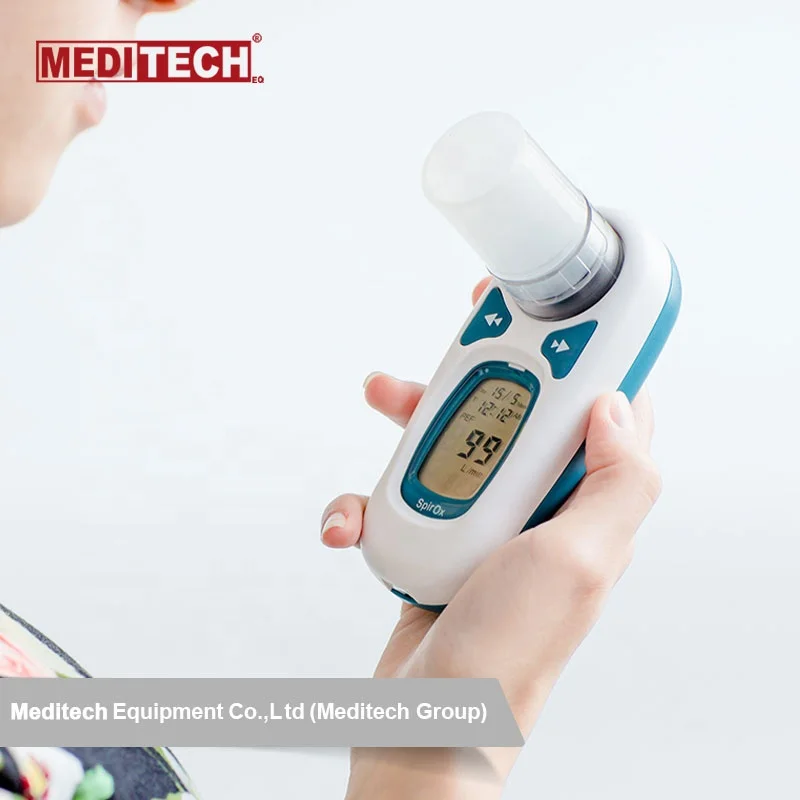 factory price portable spirometer with USB cable for data transfer from the spirometer