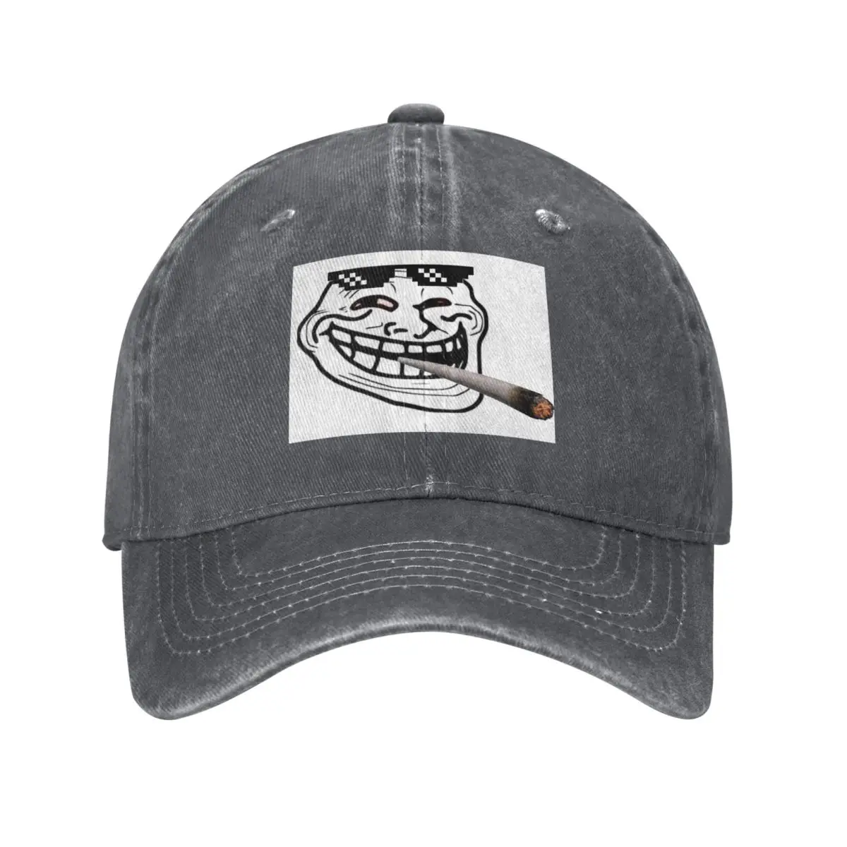 Novelty TROLL Face Meme Funny 5 Baseball Caps Fashion Denim Hats Outdoor  Hip Hop Baseball Cowboy Hat for Men Women