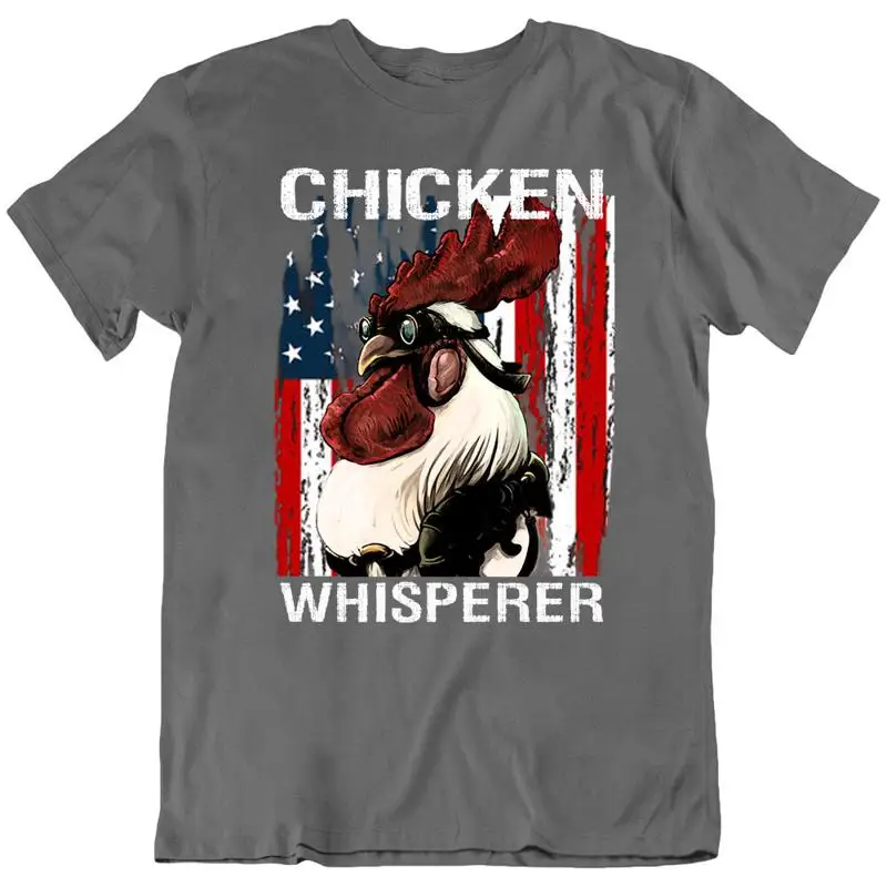 Chicken Whisperer Face Poultry Rooster Cock Sunglasses Flag T Shirt New