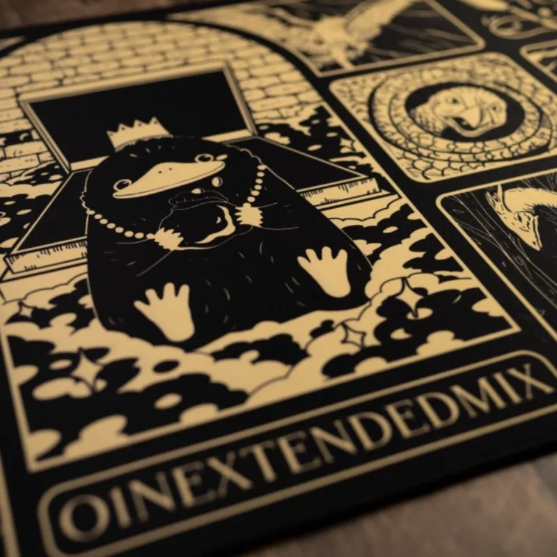 O1NEXTENDEDMIX коврик для мыши с фантастическими животными, гладкая ткань, нежная поверхность, большой настольный коврик в стиле аниме, аксессуары для ПК и геймеров