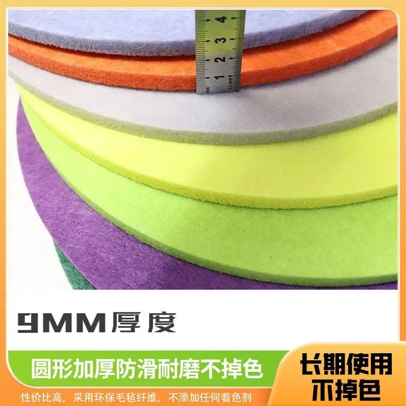 Simple Nordic Circular Felt Wall Stickers Message Board Cork Colored Felt Board Wall Decoration