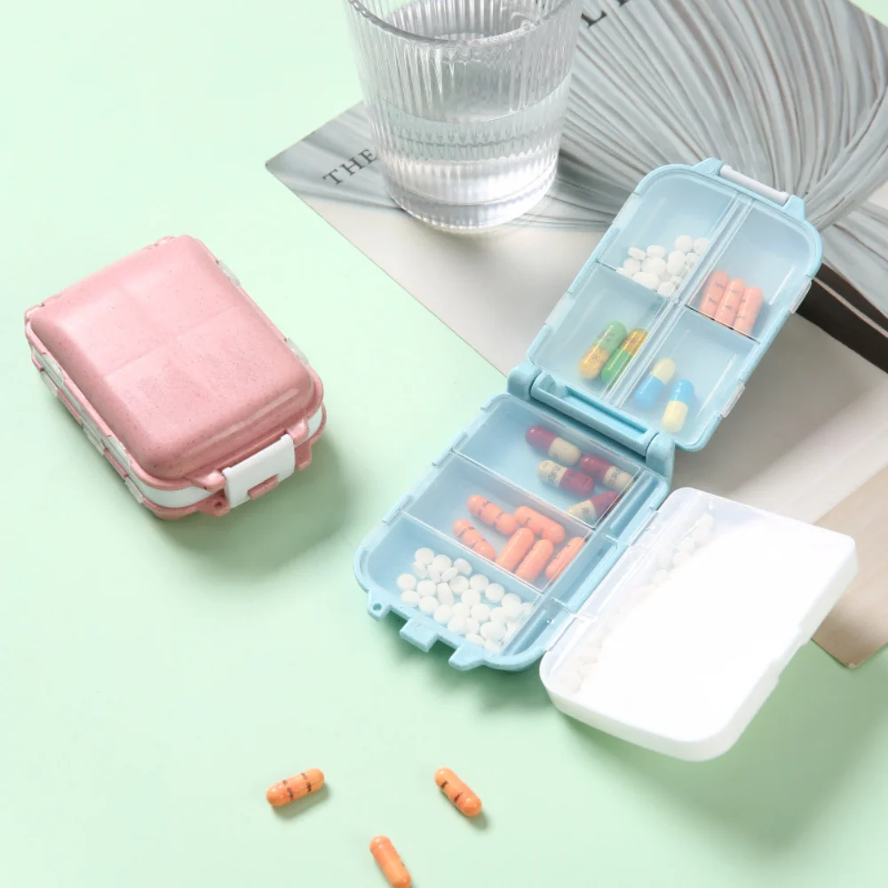 New Portable Weekly Pill Organizer 8 Grids Medicine Pill Box Small Travel Vitamin Cases Container Storage Tablet Fish Oils Tools