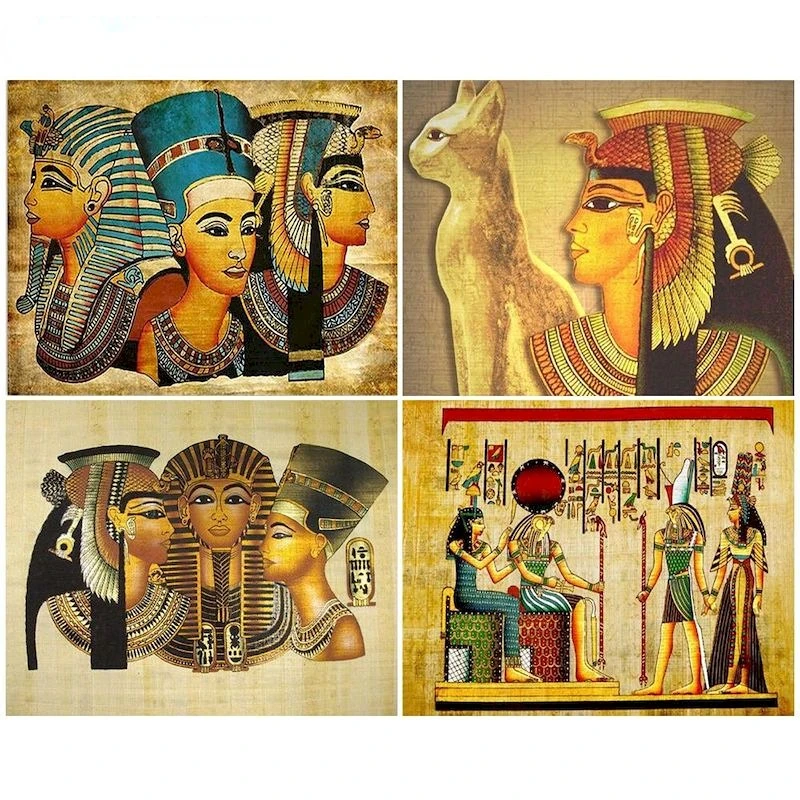 5D Diy Diamond Painting Egyptian Image Full Rhinestones Embroidery Mosaic Art Cross Stitch Kits Home Decor New Arrivals 2023