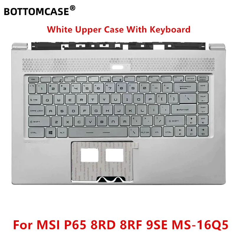 Чехол для ноутбука MSI GS65, P65, 8RD, 8RF, 9SE, цвет серебристый, белый