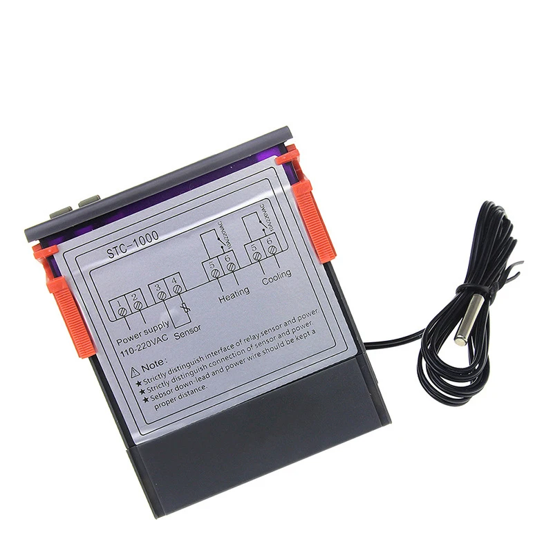Modulo interruttore regolatore di temperatura digitale per incubatori relè termostato LED 10A riscaldamento/raffreddamento 12V/24V 100V-220V