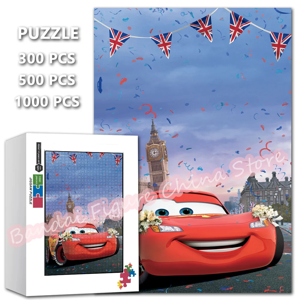 

Lightning Mcqueen Disney Movies Cars Jigsaw Puzzles Dr Hudson Sally Die Cartoon Figure Print Puzzles for Kids Education Toys