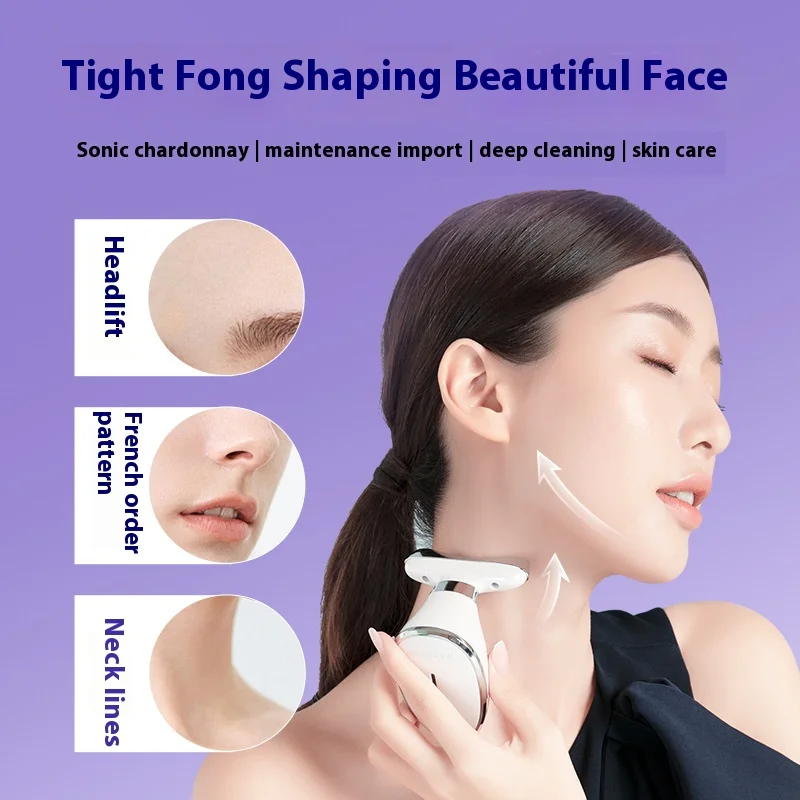 EMS Neck Face Lifting Massager Skin Tighten Device LED Photon Therapy Anti Wrinkle Double Chin Remover 7 Modes Neck Face Lifter