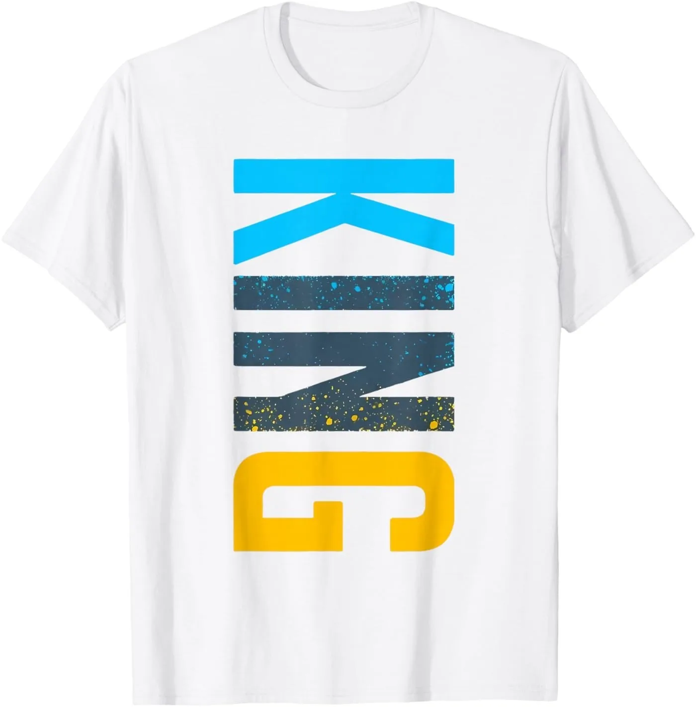 King Vertical Streetwear Matching Gamma Blue TShirt