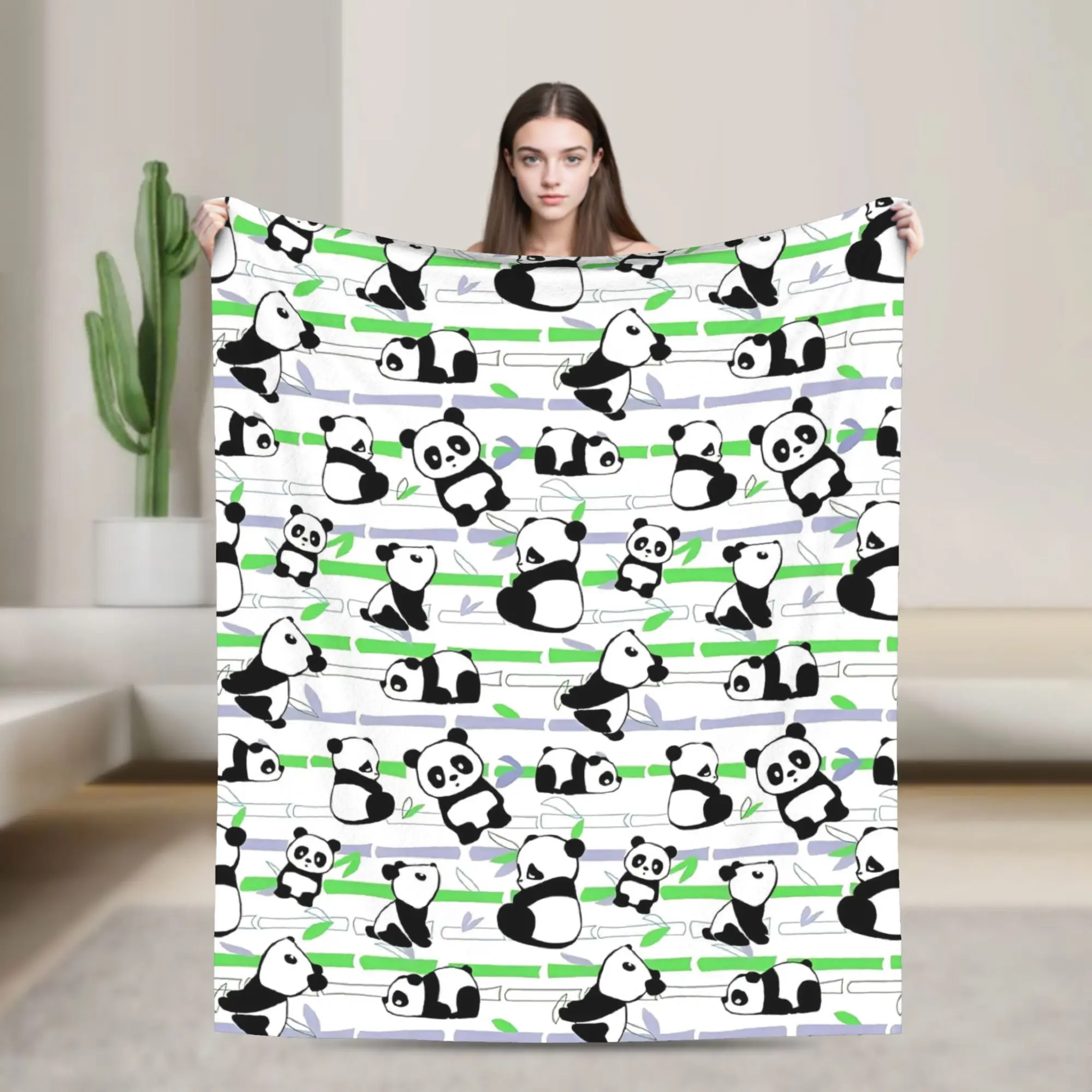 

Panda Animal Fuzzy Blanket Novelty Throw Blanket for Bed Sofa Couch 200x150cm Quilt