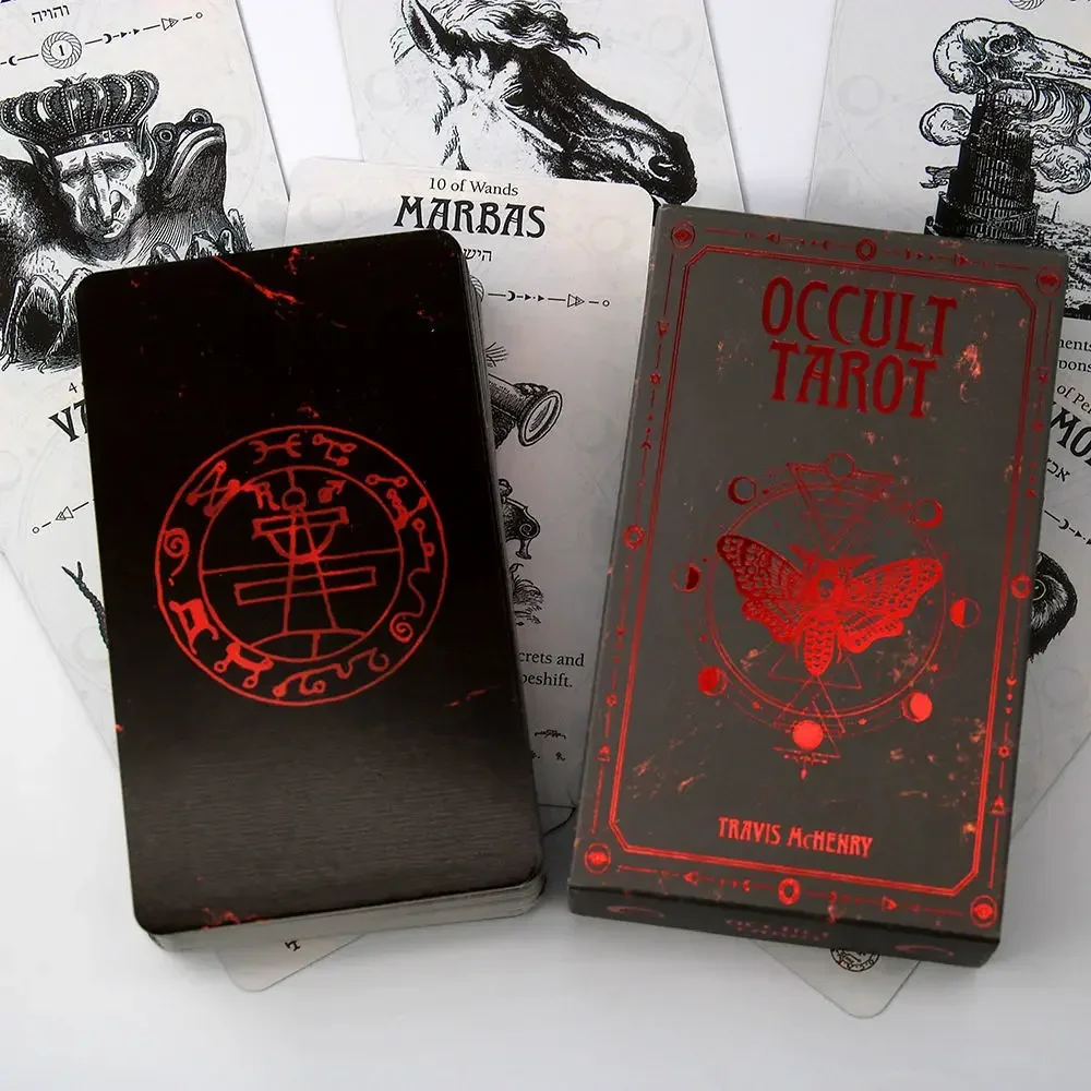 Occult Tarot Cards English Visions Fate Divination Edition Deck Borad Games Party Astrology Cards Tarot Deck for Women Girl