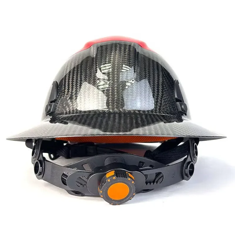 Lightweight Carbon Fiber Safety Hard Hat-Heavy Head Protection for Workplace Safety