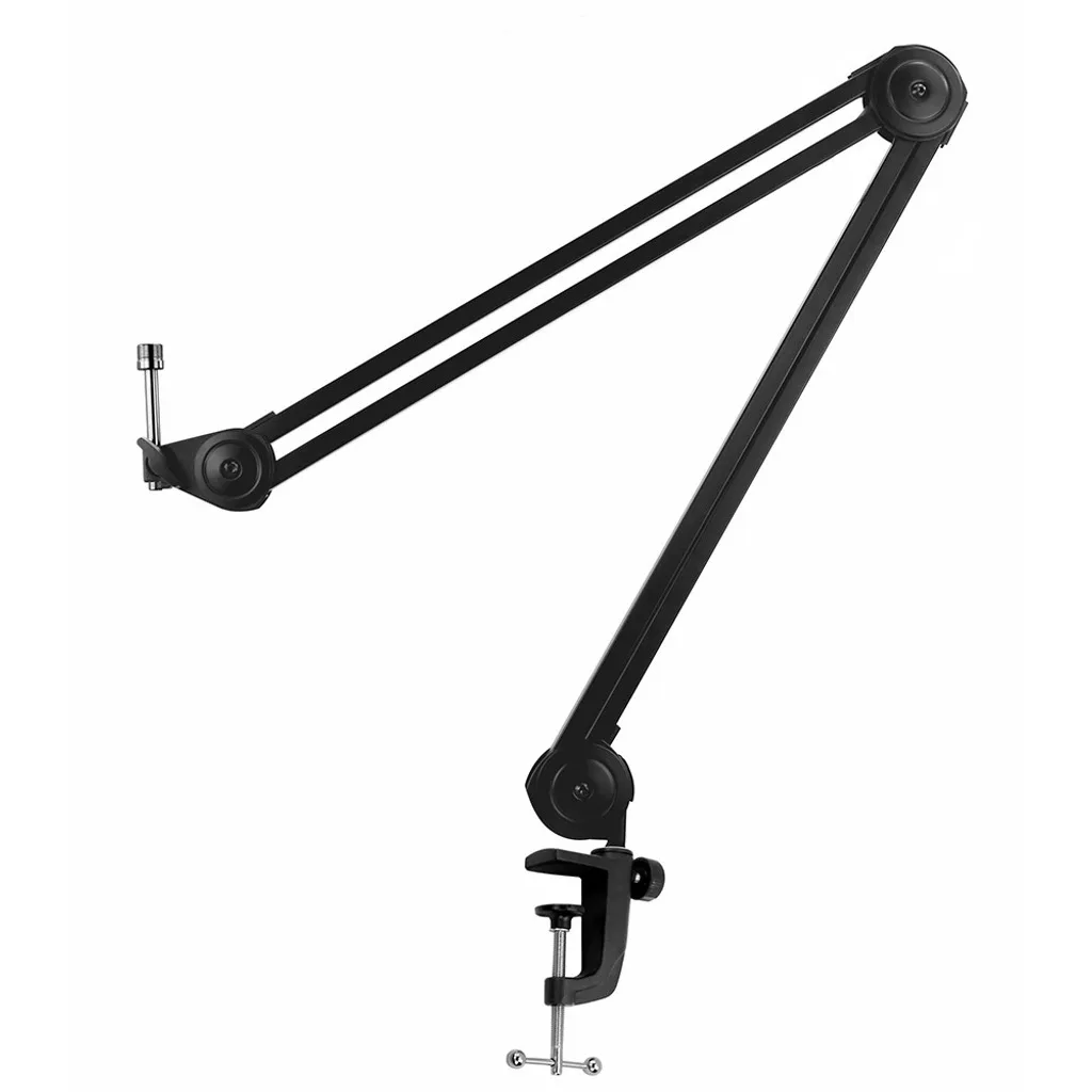 Adjustable Desktop Microphone Boom Arm Metal Suspension Scissor Stand with Shock Mount for Podcast Recording Live Streaming