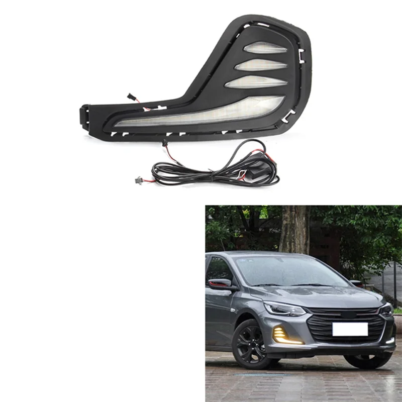 

For Cavalier 2020 2021 2022 Car Daytime Running Light Turn Signal Headlight Fog Light Headlight Cover