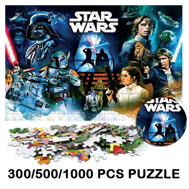 Disney Classic Movie Star Wars Puzzle 300/500/1000 PCS For Adult Kids Jigsaw Puzzle Toy & Hobbies Educational Toys Room Decor