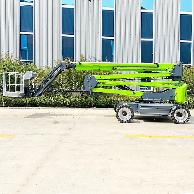 Self Propelled Articulated Boom Lift 16m Diesel Powered Cherry Picker For Large Water Tank Exterior Painting