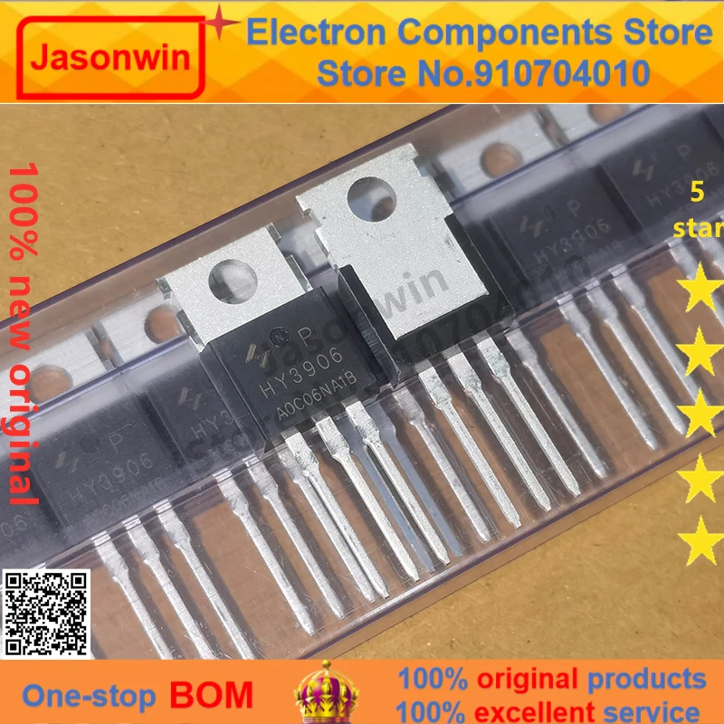 Jasonwin 100% original new electronics Controller 50-100 units/lote HY3906P HY3906 TO-220 60V 190A MOSFET transistor