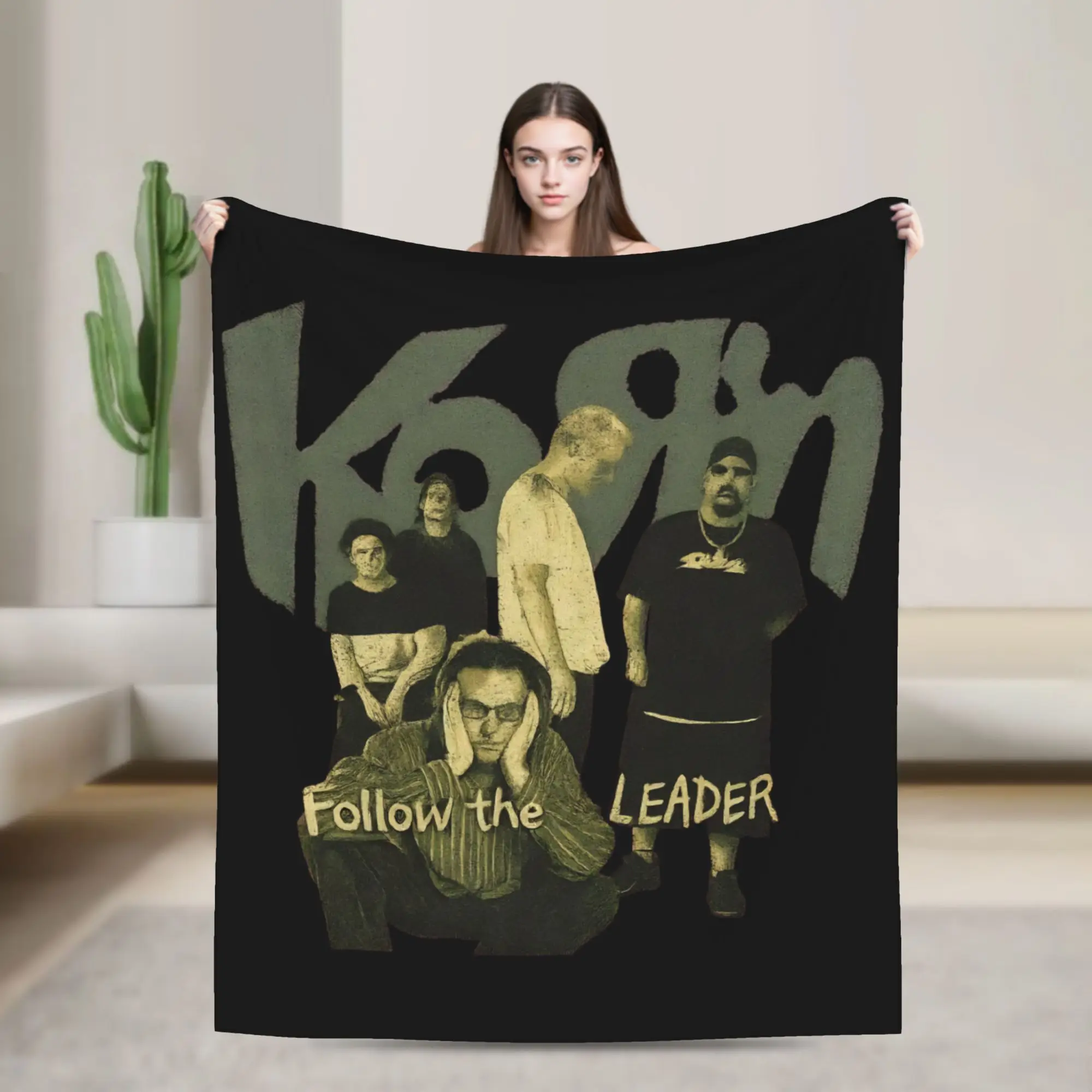 

KORN винтажные одеяла с фланелевым принтом, многофункциональное мягкое одеяло для дивана, автомобиля, покрывала