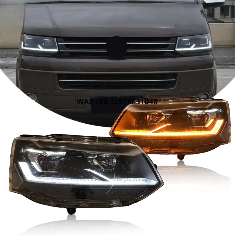 

YU GUANG for Multivan T5 Transporter 2010-2015 6000K 12V Upgrade T6 Style Head Lamp LED Headlights Assembly