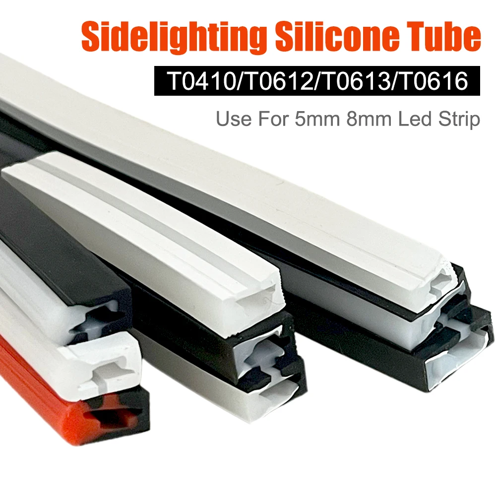 

Светодиодная неоновая силиконовая трубка, боковое освещение, гибкая защитная крышка, белый, черный, IP67, водонепроницаемый для WS2812, WS2811, 5050, полоса света