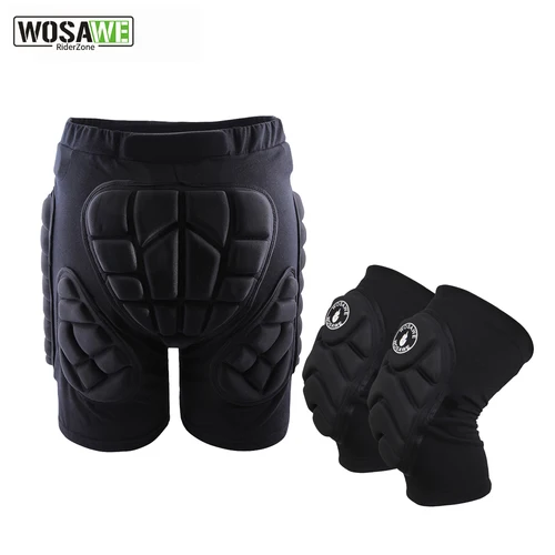 WOSAWE-almohadillas para motocicleta, pantalones cortos protectores 3D, Snowboard, esquí, deportes Unisex, protección de cadera, pantalones cortos acolchados, Protector de rodilla