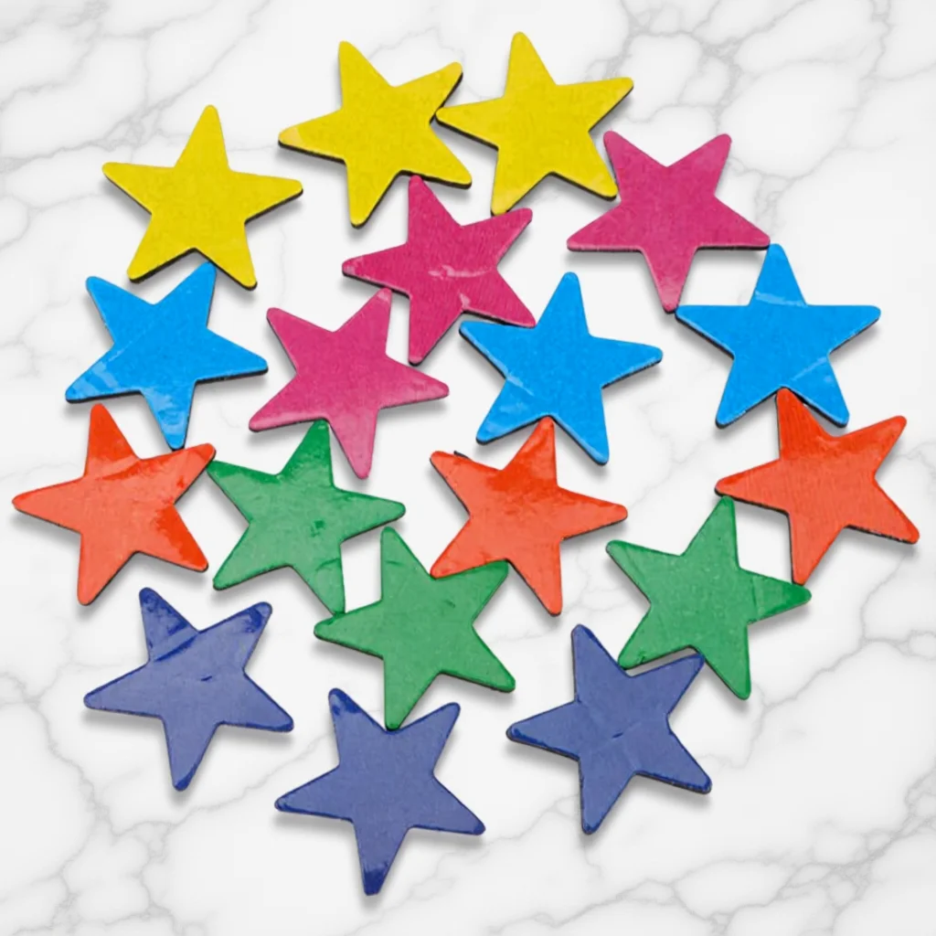 

35pcs Refrigerator Magnets Star Shape Eva Magnetic Surface Rubber Base For Fridge Whiteboard Locker Office Kitchen Decor Plastic