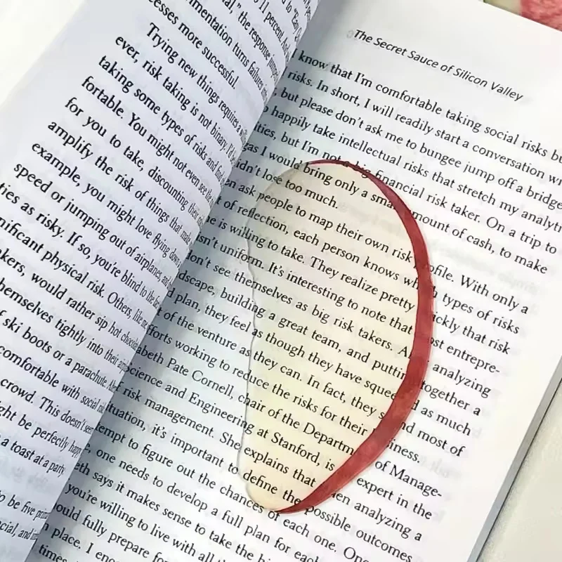 Kreatives Apple-Scheiben-Lesezeichen mit Simulation, lustigem Design-Sinn für INS, festes Buch, Fotografie, Cartoon, niedliches Notiz-Lesezeichen