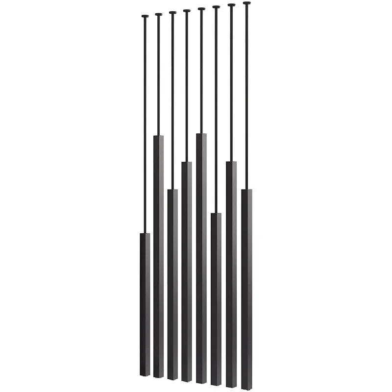 

Бытовая гостиная из кованого железа, вертикальный экран, столовая, простая перегородка с вертикальным экраном, отель, черный и белый