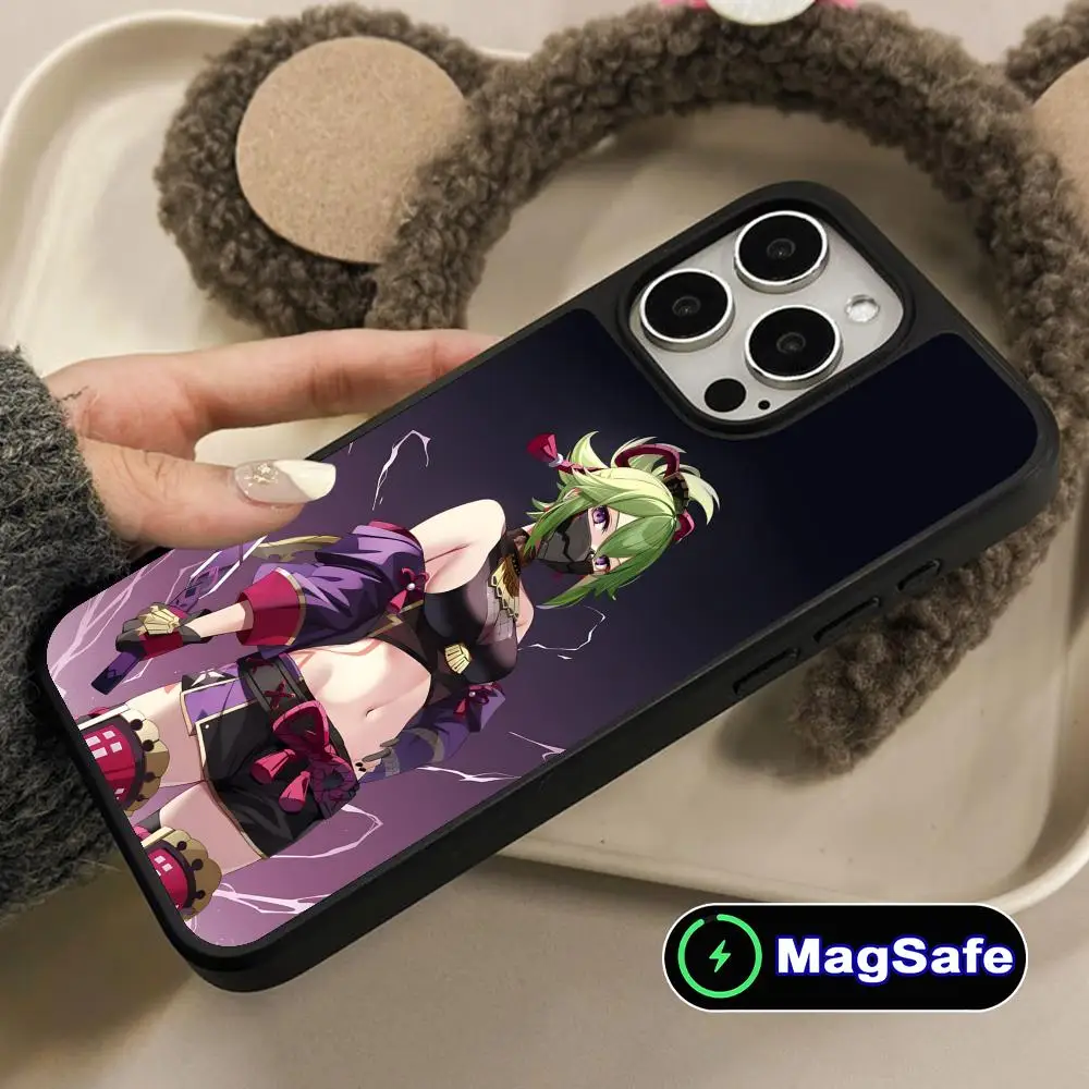 

Game GI Kuki Shinobu Mobile Phone Case for iPhone 17 16 15 14 13 12 11 Air Pro Max Plus Magsafe Matte Surface Colorful Cover