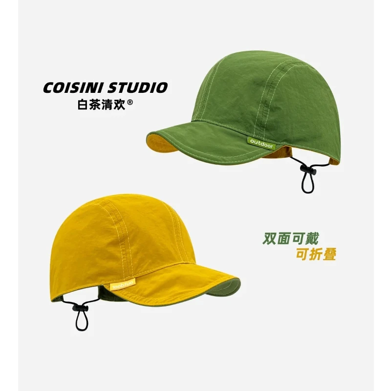 Cappello da pescatore reversibile - Berretto da baseball leggero e pieghevole con protezione solare ad asciugatura rapida per esterni