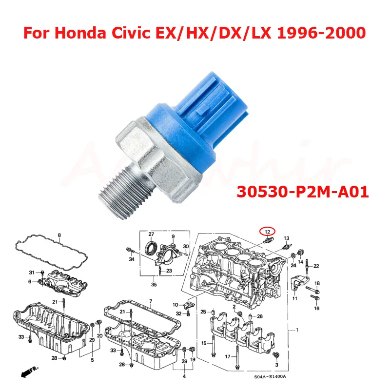 

Датчик детонации двигателя OEM 30530-P2M-A01 для Honda Civic EX/HX/DX/LX 1996-2000