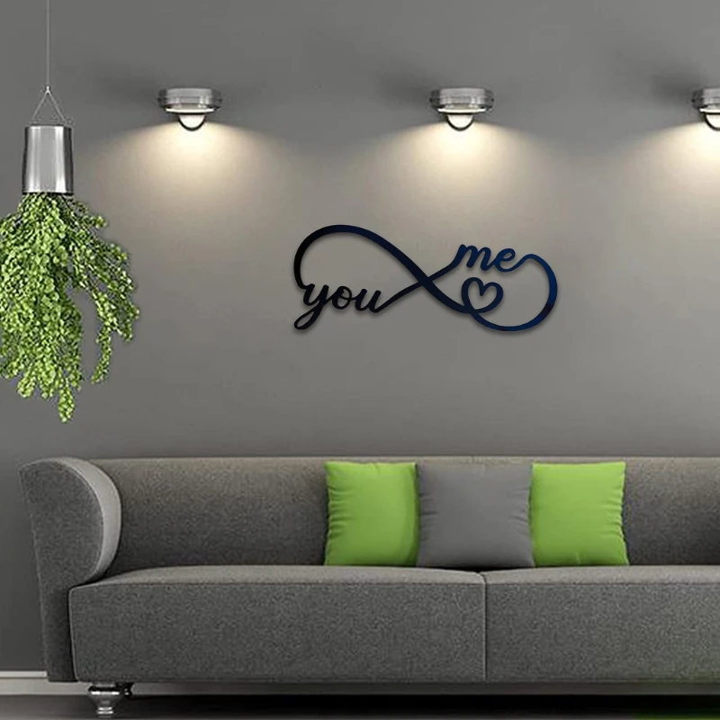 Metal Wall Decoration Unique Design Art Room Decor You Love for Infinity Heart Metal Wall Sign for Farmhouse Home NEW arrival