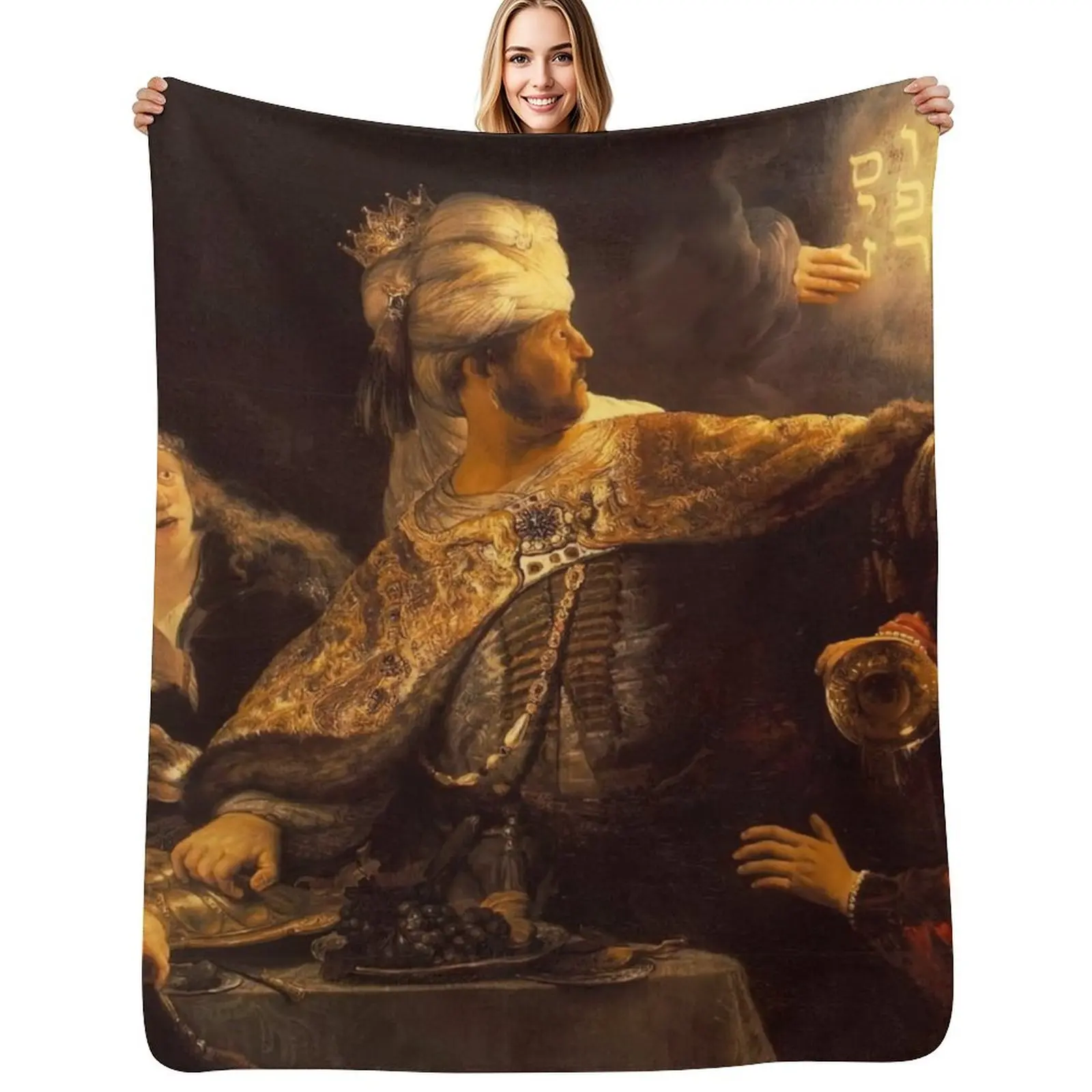 Rembrandt Harmenszoon van Rijn, rembrandt artwork, rembrandt van rijn portrait Throw Blanket Warm Large Blankets