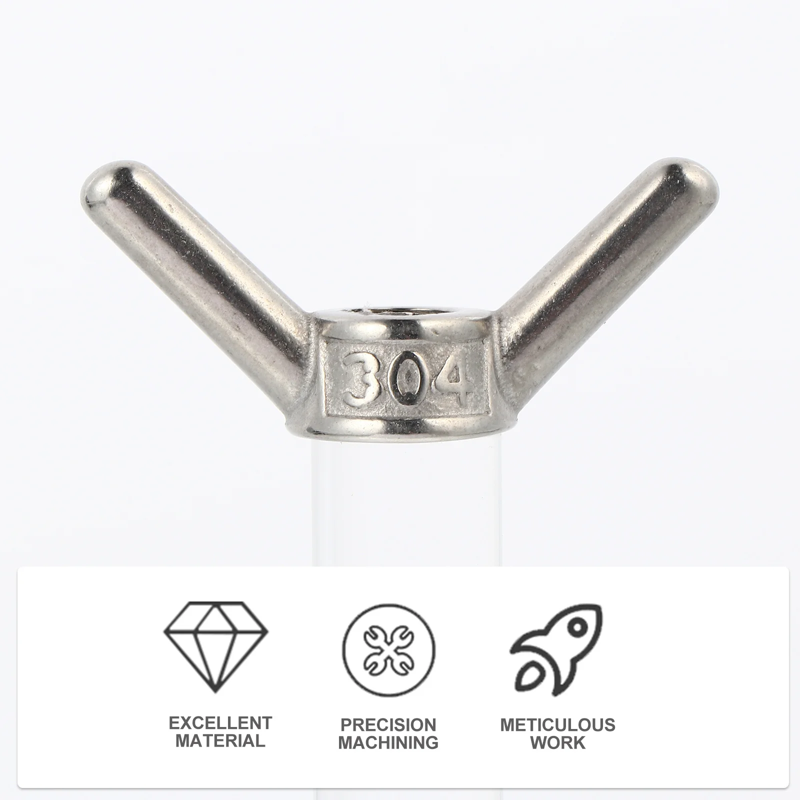 3pcs M10 Stainless Nut Hand Tightened Fastener For Machinery Hardware Lighting Furniture Butterflies Nuts